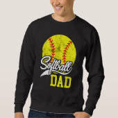 Softball Dad like a baseball dad with bigger Balls Trui (Voorkant)