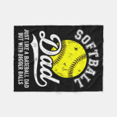 Softball Dad Like Baseball But With Bigger Funny  Fleece Deken (Voorkant (Horizontaal))