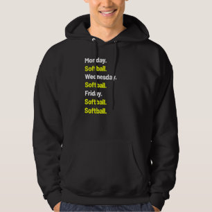 Softball-dagen van de week Bezige Mam & Speler Hoodie