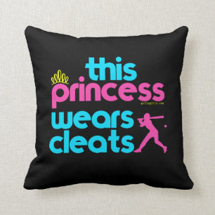 Softball: Deze prinses draagt Cleats - Golly Girls Kussen