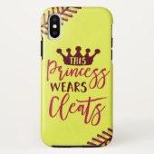 Softball Deze prinses draagt een Cleats Quote Case-Mate iPhone Case (Achterkant)
