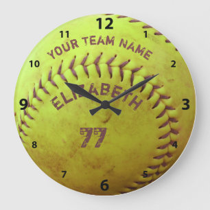 Softball Dirty Name Team Number Ball-klok Grote Klok