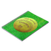 Softball Dirty Name Team Number Ball Notitieboek (Linkerzijde)