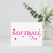 Softball Diva Briefkaart (Staand voorkant)