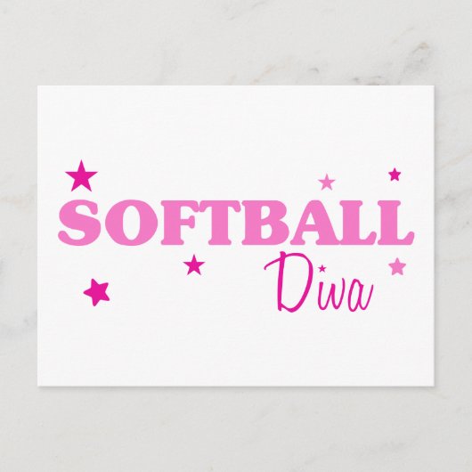 Softball Diva Briefkaart (Voorkant)