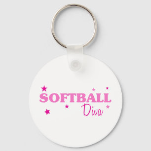Softball Diva Sleutelhanger