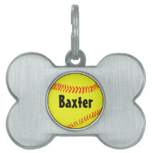 Softball Dog Doggie Label