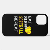 Softball Eat Sleep Softball Herhalen Case-Mate iPhone Case (Achterkant (horizontaal))