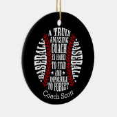 Softball een echt geweldige coach is moeilijk te v keramisch ornament (Rechts)
