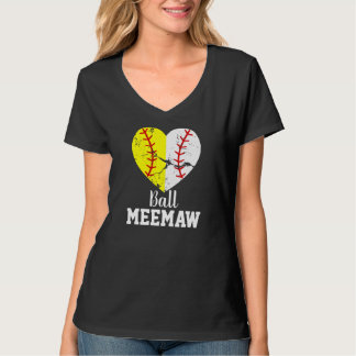 Softball- en Baseball Meemaw-Shirt T-shirt