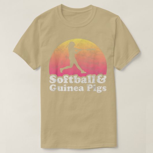 Softball en Guinee Varkens T-shirt (Design voorkant)