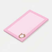 Softball en handschoen roze kinderpost-it's post-it® notes (Schuin)