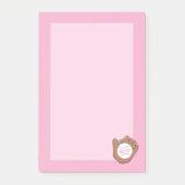 Softball en handschoen roze kinderpost-it's post-it® notes (Voorkant)