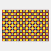 Softball en Snowflake Red en Black Kerstmis Inpakpapier Vel (Voorkant)