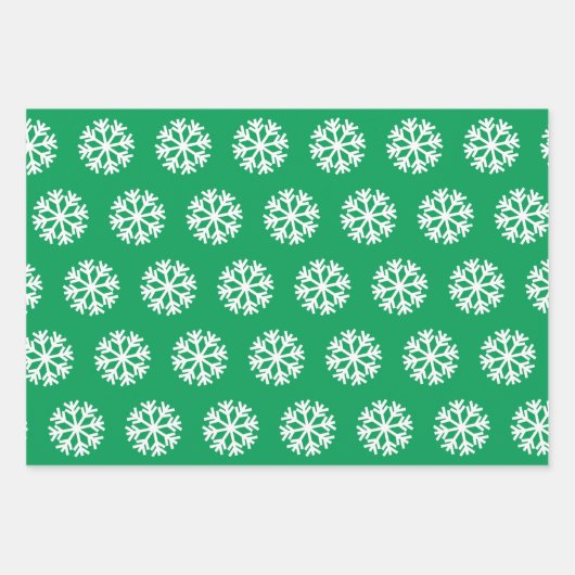 Softball en Snowflake Red en Green Kerstmis Inpakpapier Vel (Voorkant 3)