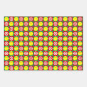 Softball en Snowflake Red en Green Kerstmis Inpakpapier Vel (Voorkant)