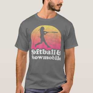 Softball en Snowmobile Women of Girls T-shirt