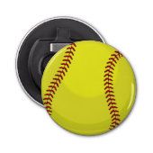 Softball Fan Button Flesopener (Voorkant)