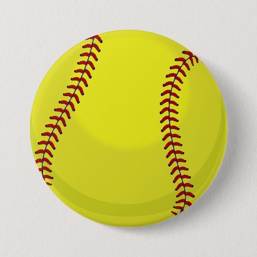 Softball Fan Ronde Button 7,6 Cm (Voorkant)