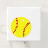 Softball Favor Tag, Birthday Label (In situ)