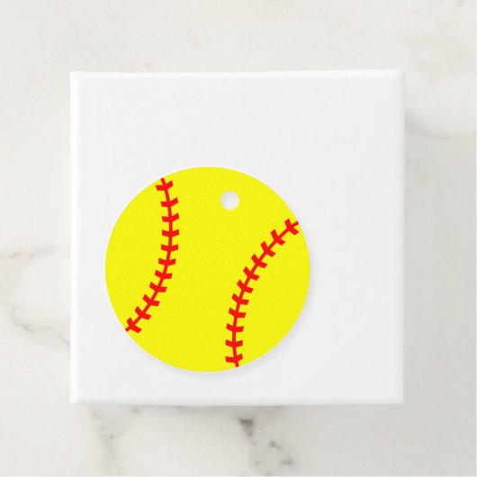 Softball Favor Tag, Birthday Label (In situ)