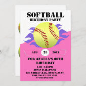 Softball Fire Birthday (Voorkant / Achterkant)