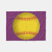 Softball Fleece Blanket Deken (Voorkant (Horizontaal))