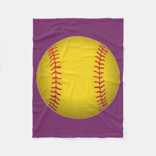 Softball Fleece Blanket Deken (Voorkant)