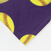 Softball Fleece Throw Blankets, Uw KLEUREN, TEKST Deken (Hoek)