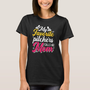 Softball-fotografische vrouwen en moms-softball Pi T-shirt