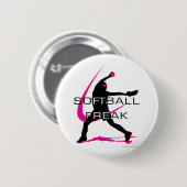 Softball Freak - Pitcher-zijde Ronde Button 5,7 Cm (Voorkant /achterkant)