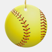 Softball Fun Sports Game-Feestdagen voor kerstmis Keramisch Ornament (Achterkant)