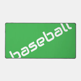 SOFTBALL Fun Witte Diagonale Tekst op Heldergroen Bureaumat