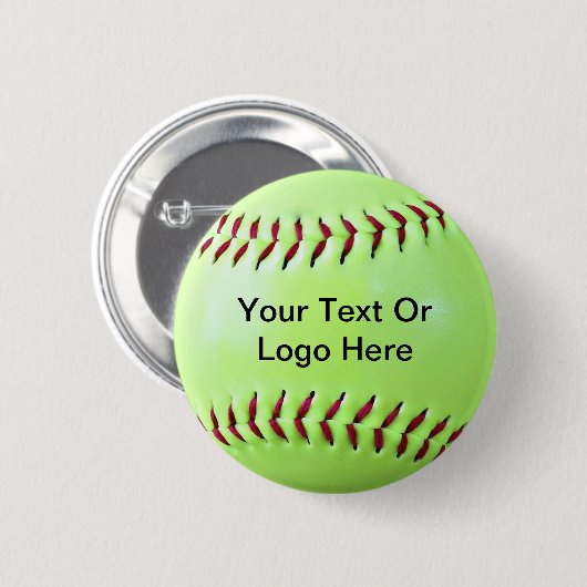 Softball Fundraising Magnet, Sleutelhanger, Button (Voorkant /achterkant)