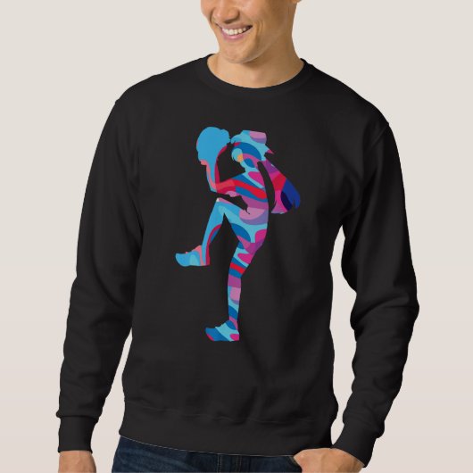 Softball Game Colorful Grafisch Trui (Voorkant)