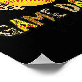 Softball Game Day Vibes Leopard Softball Mom Game Poster (Hoek)