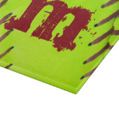 Softball Geel Snel Monogram Glas Snijplank (Hoek)
