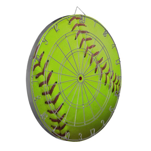 Softball Geel Snelle Hoogte 8U 10U 12U Dartboard Dartbord (Voorkant Links)