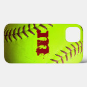 Softball Geel Snelle Pitc Monogram SAMSUNG S4 Hoes (Achterkant (horizontaal))