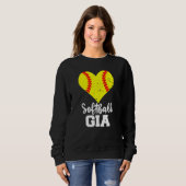 Softball Gia Softball Heart Grandma Gia Trui (Voorkant volledig)