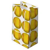 Softball Gift Bag Klein Cadeauzakje (Achterkant Gekanteld)