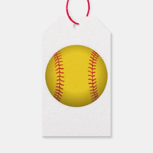 Softball Gift Label Cadeaulabel (Achterkant)