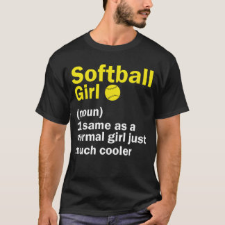 Softball Girl Definition Funny Sassy Sports boy gi T-shirt