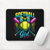 Softball Girl Drip Funny Softball Player Muismat (Met muis)