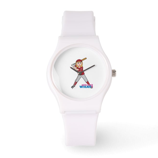 Softball Girl Horloge (Voorkant)
