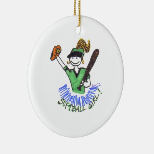 Softball Girl Ornament (Rechts)