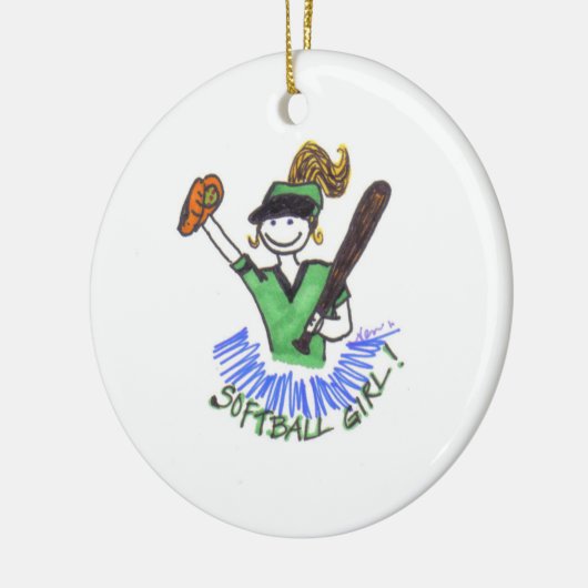 Softball Girl Ornament (Links)