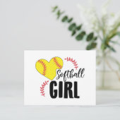 Softball Girl | Trainer Team Sport Gift Idee Briefkaart (Staand voorkant)