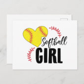 Softball Girl | Trainer Team Sport Gift Idee Briefkaart (Voorkant / Achterkant)