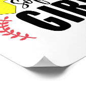 Softball Girl | Trainer Team Sport Gift Idee Poster (Hoek)